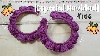 Aros pendientes tejidos a crochet muy fácil [upl. by Ahseal]