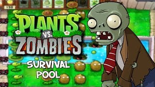 Plants Vs Zombies  Survival Pool  Walkthrough [upl. by Neelehtak239]