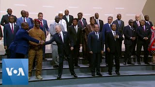 Putin African Delegations Convene at RussiaAfrica Summit  VOA News [upl. by Zetniuq]