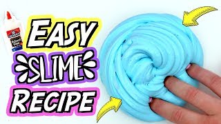 HOW TO MAKE SLIME For Beginners NO FAIL Easy DIY Slime Recipe [upl. by Anar650]