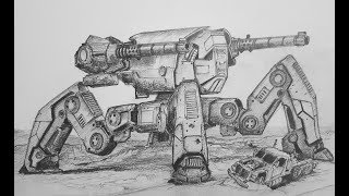 How to Draw Raijin War Robots [upl. by Ahseyn563]