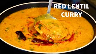 RED LENTIL CURRY  MASOOR DAL TADKA  MASOOR DAL RECIPE [upl. by Aelegna]