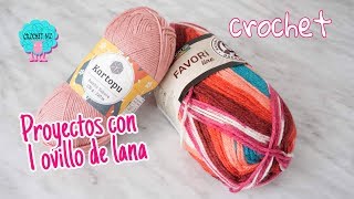 Proyectos a crochet con 1 ovillo de lana [upl. by Einor]