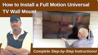 How to Install a Full Motion Universal TV Wall Mount [upl. by Asia]