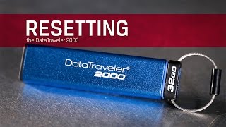 Resetting the drive  Kingston DT2000 [upl. by Ayocal439]