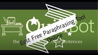 Best Free Paraphrasing Tool Online2020Best Paraphrasing Tool100 Free Paraphrase [upl. by Adhamh]