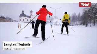 Langlauf Technik – Langlauf Skating lernen [upl. by Reis]