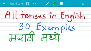 All 12 tenses in English with examples in Marathi मराठी [upl. by Aruol541]