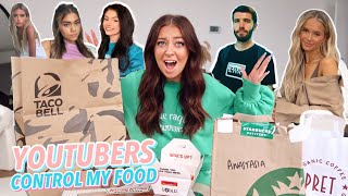 Youtubers CONTROL My FOOD Orders for 24 HOURS [upl. by Potter]