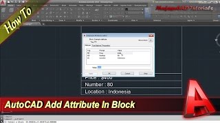 AutoCAD How To Add Attribute To Block [upl. by Sulohcin649]