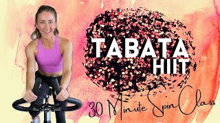 30 MINUTE SPIN CLASS TABATA HIIT  INDOOR CYCLING WORKOUT [upl. by Bentley]