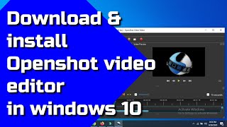 How to Download and Install Openshot for windows 10 [upl. by Hairam]