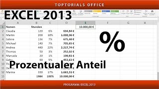 Prozentualen Anteil berechnen Excel [upl. by Cade]