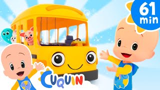 Las ruedas del autobus y más canciones infantiles con Cleo y Cuquin  Familia Telerin [upl. by Lepine]