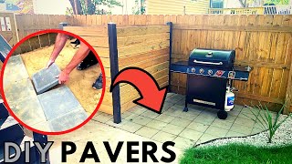 DIY Concrete Paver Patio Simple and Inexpensive method [upl. by Abad712]