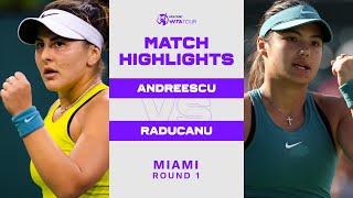 Bianca Andreescu vs Emma Raducanu  2023 Miami Round 1  WTA Match Highlights [upl. by Liliane]