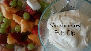 Marshmellow Fruit Dip 3 Ingredient Recipe [upl. by Hock]