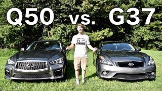 INFINITI G37 vs Q50  Differences and Comparison [upl. by Arobed]