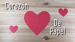 COMO HACER UN CORAZÓN DE PAPEL DE LA MANERA MAS RÁPIDA Y SENCILLA [upl. by Annahsirhc835]