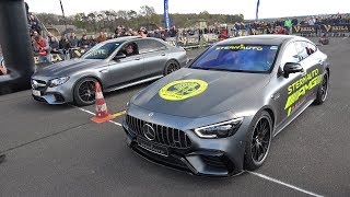 BRABUS 700 E63S AMG 40 V8 Biturbo vs MercedesAMG GT63s 4door Coupe 4MATIC [upl. by Hoo]