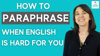 How to WRITE IN YOUR OWN WORDS Basics How to Paraphrase in an Essay [upl. by Yeldarb550]