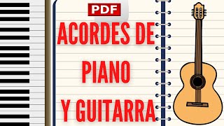 Acordes de piano y guitarra  Descarga pdf gratis [upl. by Airdnaid]