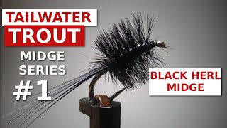 Black Herl Midge  Trout Fly Tying for Beginners [upl. by Castillo]