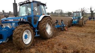 ford 7610 push pull ploughing [upl. by Maisie]