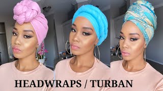 🔥 6 Quick amp EASY Headwrap Turban Styles  Tutorials Tupo1 [upl. by Sadonia]