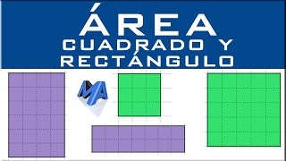 Área del cuadrado y rectángulo con o sin fórmulas [upl. by Niran140]