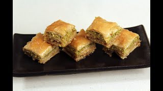 Baklava  Middle Eastern Dessert  Sanjeev Kapoor Khazana [upl. by Pournaras]