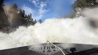 WattsCraft 300hp mini jet boat goes under and over Howards Plunge rapid at 5160CFS [upl. by Mihar]