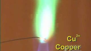 Flame Tests of Metal Ions With Labels [upl. by Saxela45]