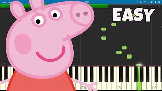 Peppa Pig Theme Song  EASY Piano Tutorial [upl. by Adolf]