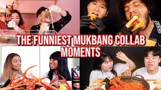 the FUNNIEST mukbang collab moments [upl. by Leivad586]