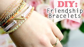 DIY 4 Ways how to make Easy Friendship Bracelets [upl. by Mota]