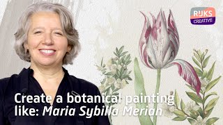 Watercolor Tutorial  How to create a botanical painting  Rijksmuseum [upl. by Annayt13]