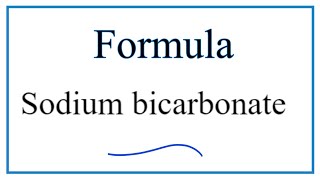 How to Write the Formula for Sodium bicarbonate sodium hydrogen carbonate [upl. by Akerdna326]