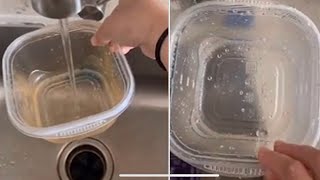 Simple Hack to Clean Greasy Plastic Container [upl. by Gertrude266]