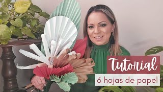 🍂 Tutorial hojas de papel estilo boho  DIY hojas de palma 🌿 [upl. by Nathanial]