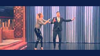 Its a walk off Gisele passes model torch to Jimmy Fallon [upl. by Adnahsal630]