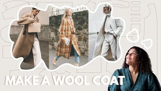 DIY Wool Coat How to Pattern Draft Cut and Prep  LYDIA NAOMI [upl. by Azzil]