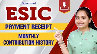 ESIC Challan Receipt Print Download ESIC Paid ChallanContribution history [upl. by Lahsiv475]