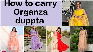 How to carry Organza dupptanew designer dupatta collection [upl. by Dorisa]