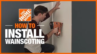 How to Install Easy DIY Wainscoting  The Home Depot [upl. by Matthew]