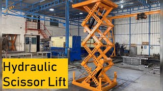 Hydraulic scissor lift manufactured for BASF  Hydrofabs  Scissor lift manufacturer in Bangalore [upl. by Alliber]