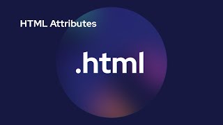 HTML Attributes [upl. by Ettennek]