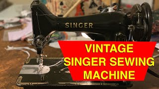 How to Thread a Vintage Singer Sewing Machine 1920s 1930s 1940s 1950s [upl. by Ronym]