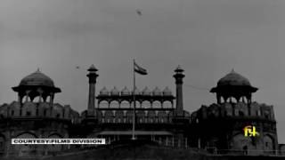 PM Jawaharlal Nehru at first Independence Day at Red Fort Delhi [upl. by Abihsot]