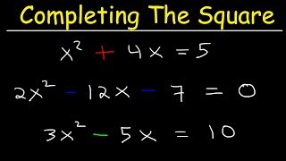 Solving Quadratic Equations By Completing The Square [upl. by Oilerua899]